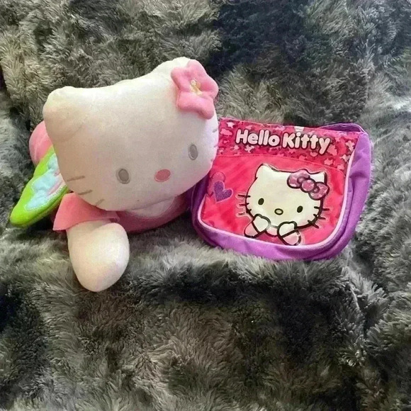 Hello Kitty Sequin crossbody Bag and Hello Kitty Plush Pillow  Butterfly - Picture 1 of 16